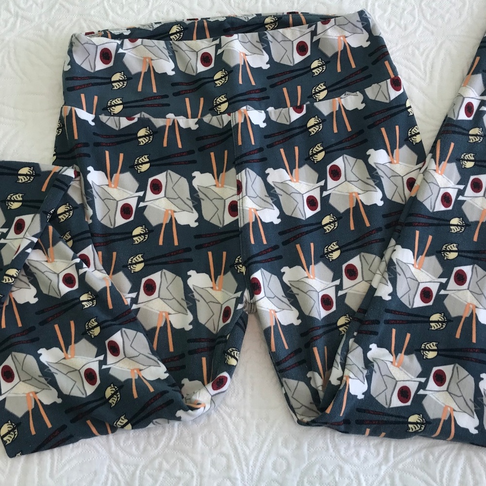 Lularoe OS Leggings Chinese Take Out Food